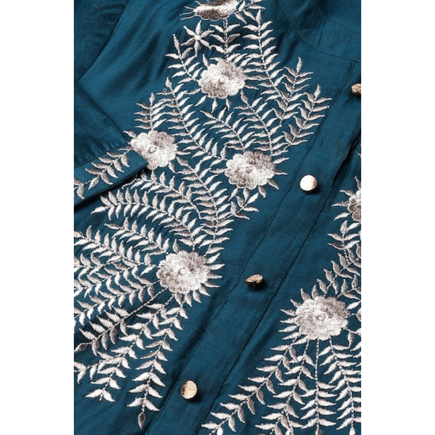Elegant Teal Blue & Grey Indian Kurta Set for Women | Festive Ethnic Wear | Perfect for Diwali, Weddings & Special Occasions