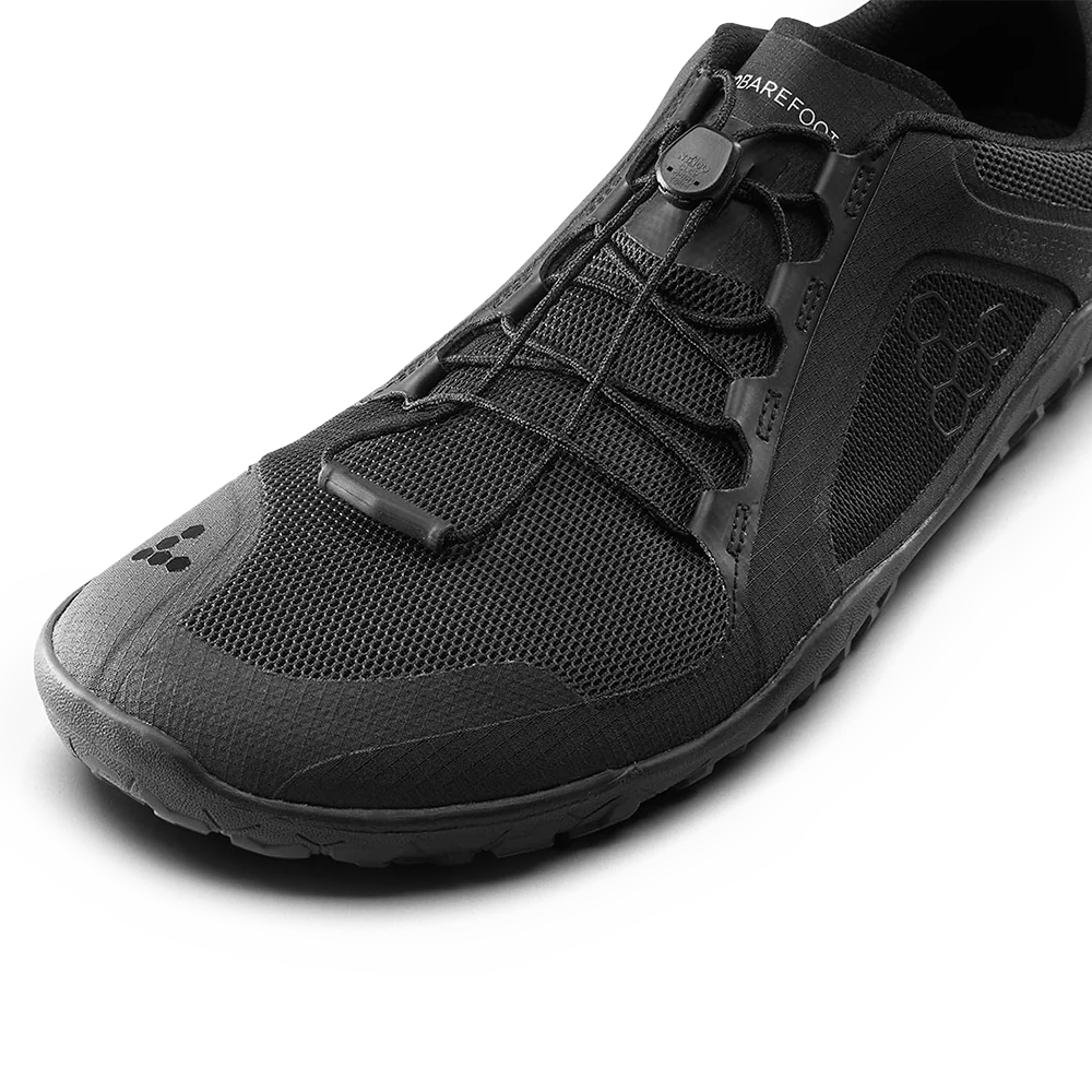 Vivobarefoot Primus Trail FG 3.5 Men's Barefoot Shoes - Obsidian Color | Lightweight & Flexible Hiking Footwear for Outdoor Adventures & Trail Running