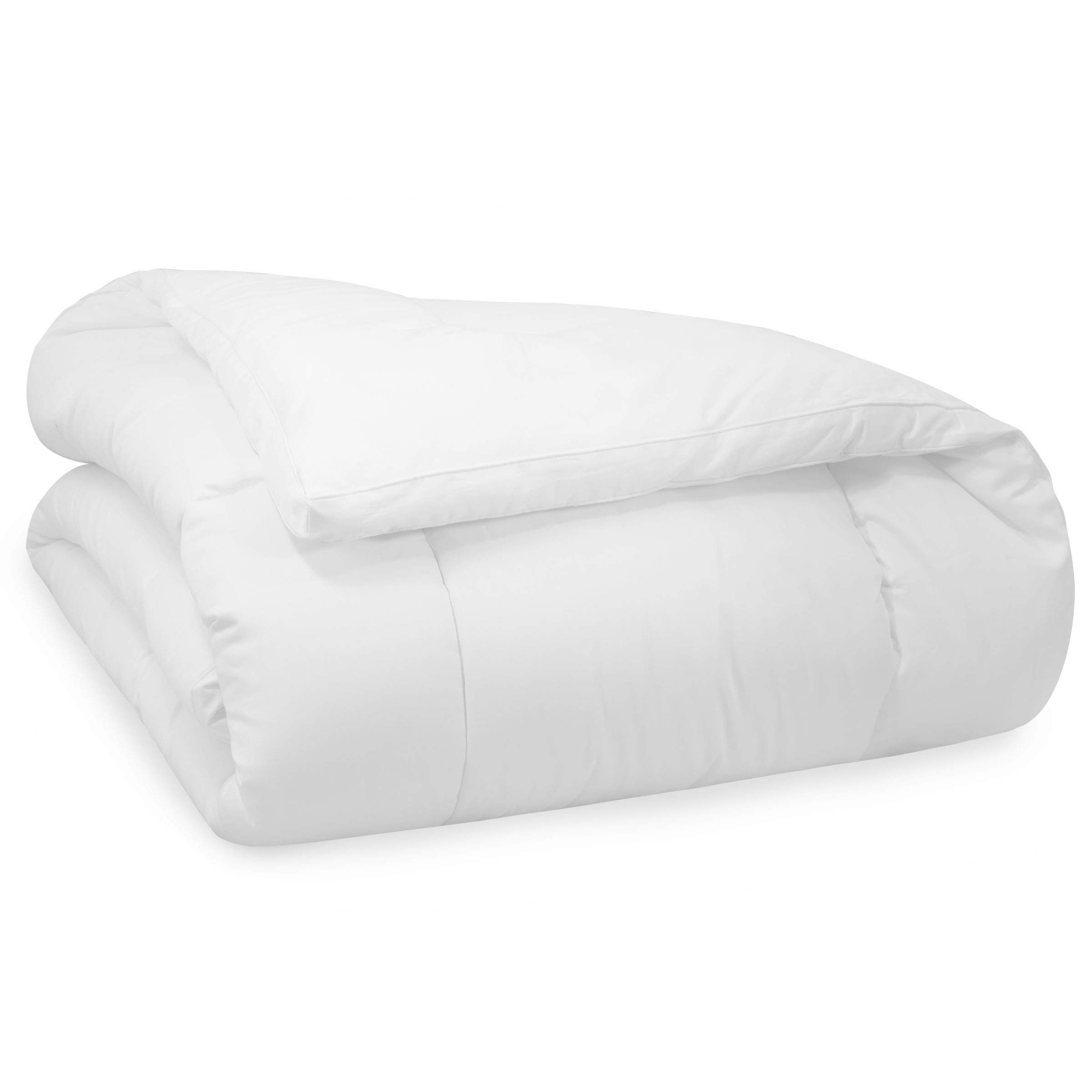 Serta Extra Warmth Quilt-Stitched Down Alternative Comforter - Twin Size, White | Hypoallergenic Fiber Fill Bedding for Winter & Cold Nights - Perfect for Guest Rooms, Dorms & Cozy Bedrooms