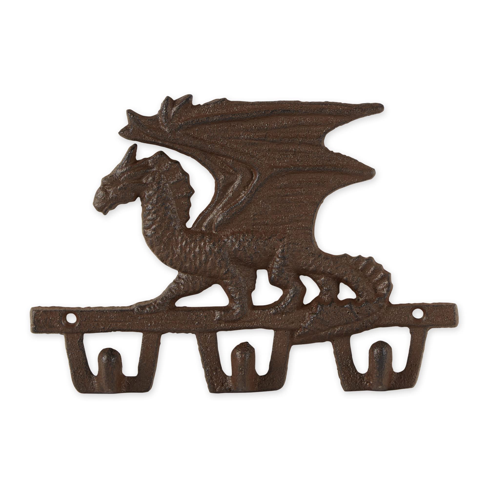 DII Decorative Cast Iron Wall Hook Collection - Dragon Design for Hanging Coats, Hats & Keys - Perfect for Entryway, Living Room & Bedroom Organization
