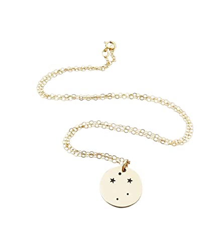 Libra Zodiac Necklace - 14k Gold Filled Constellation Pendant Necklace for Women - Minimalist Astrology Jewelry - Perfect Birthday Gift for Her - Ideal for Daily Wear, Special Occasions & Spiritual Healing