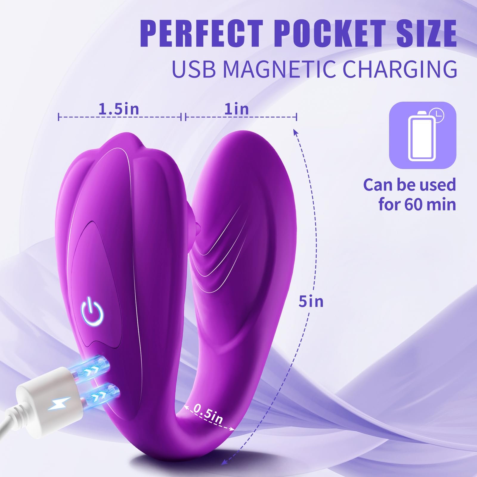 Remote Clitoral G-Spot Vibrator - 10 Tongue Licking & 10 Vibration Modes, Wearable Panty Vibrator for Women & Couples - Perfect for Solo Play, Foreplay & Long-Distance Relationships