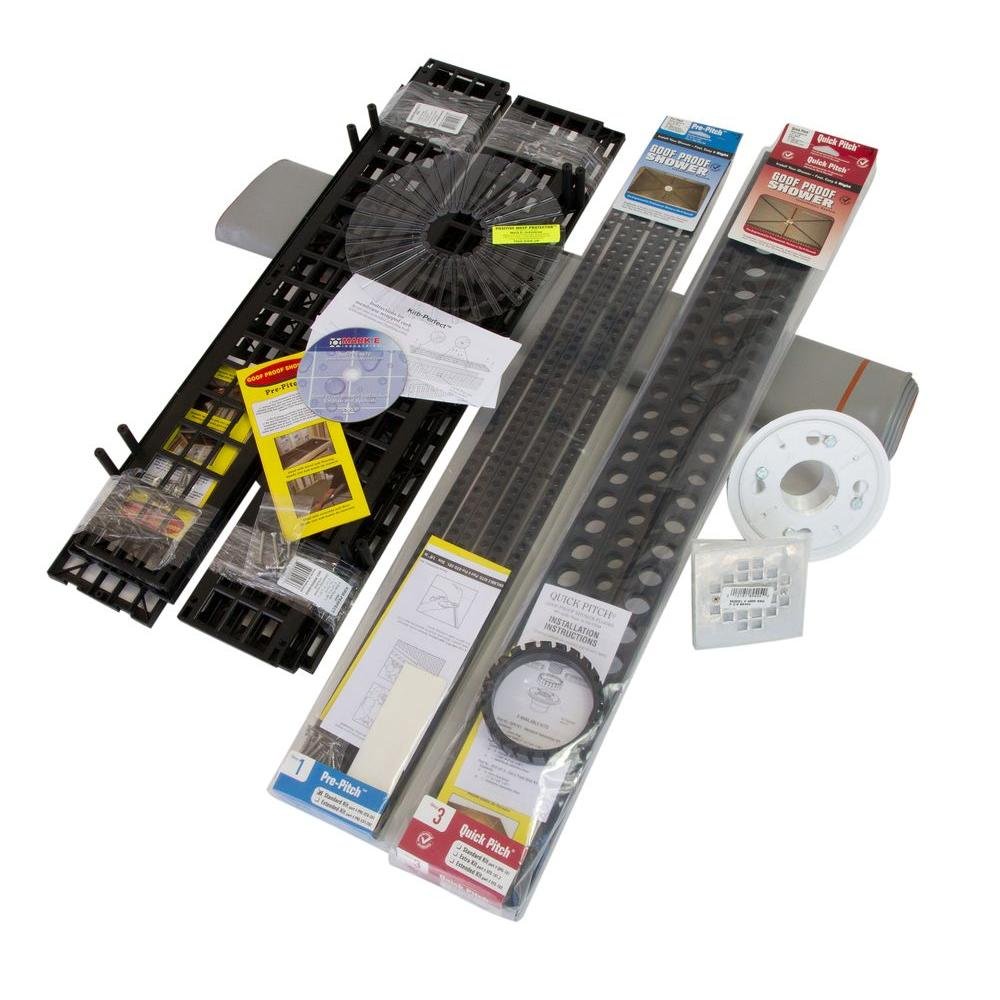 Goof Proof Shower Kits & Floor Kits - SSK-501D Waterproof Shower Kit for Bathroom Renovation & Leak Protection - Perfect for DIY Home Improvement Projects