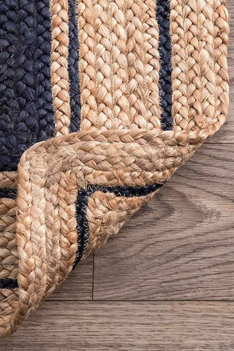 Handwoven Jute Oval Rug - 2x3, 3x4, 3x5, 4x6, 5x7, 5x8, 6x9, 8x10 Ft - Natural Fiber Floor Mat for Patio, Kitchen, Hallway, Entryway - Eco-Friendly Home Decor with Double Border Design (Perfect for Boho, Farmhouse & Coastal Style Interiors)