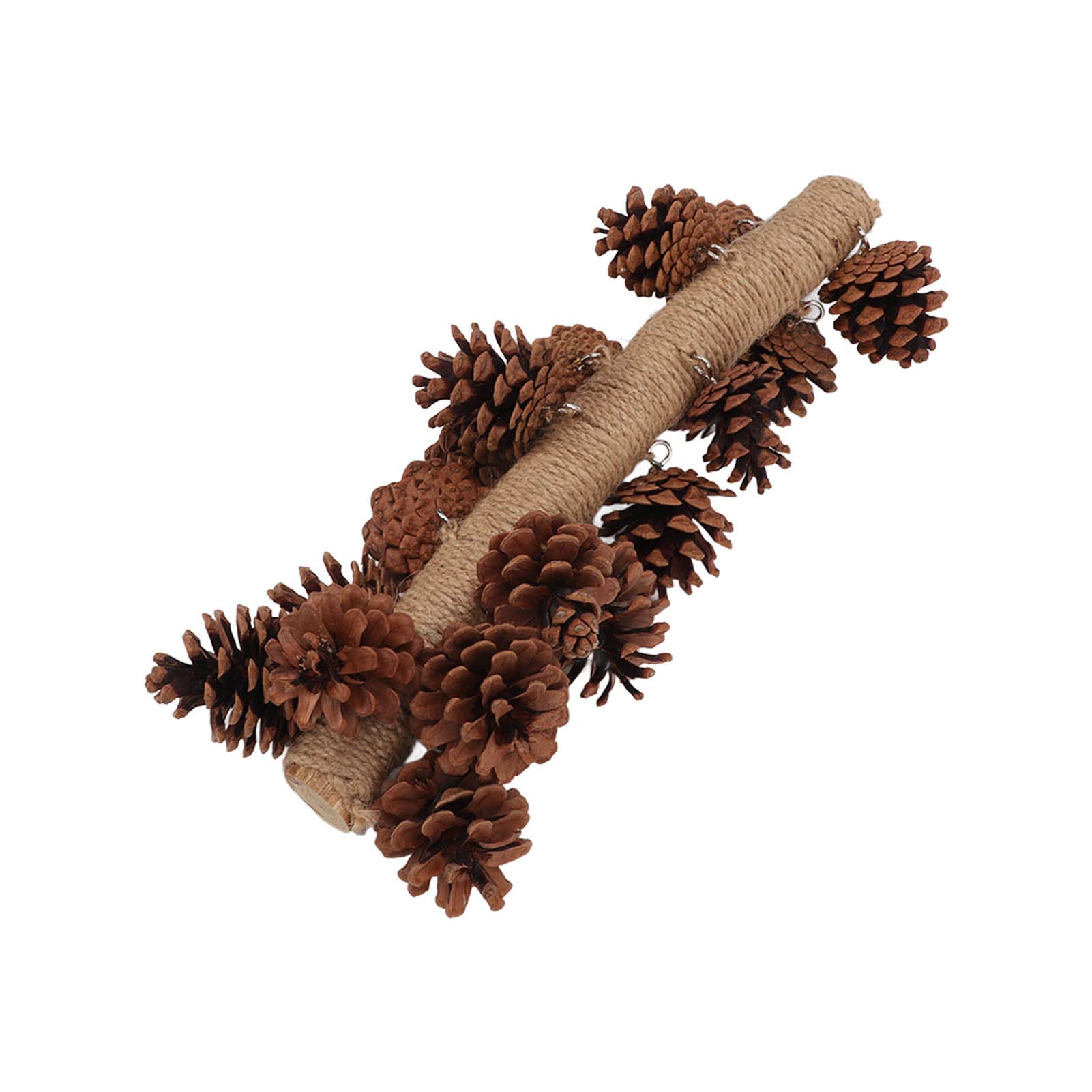 Tnfeeon Natural Wooden Pine Cone Chewing Toy for Parrots - Hanging Bird Cage Beak Grinding & Molar Toy - Perfect for Parrot Enrichment and Beak Maintenance