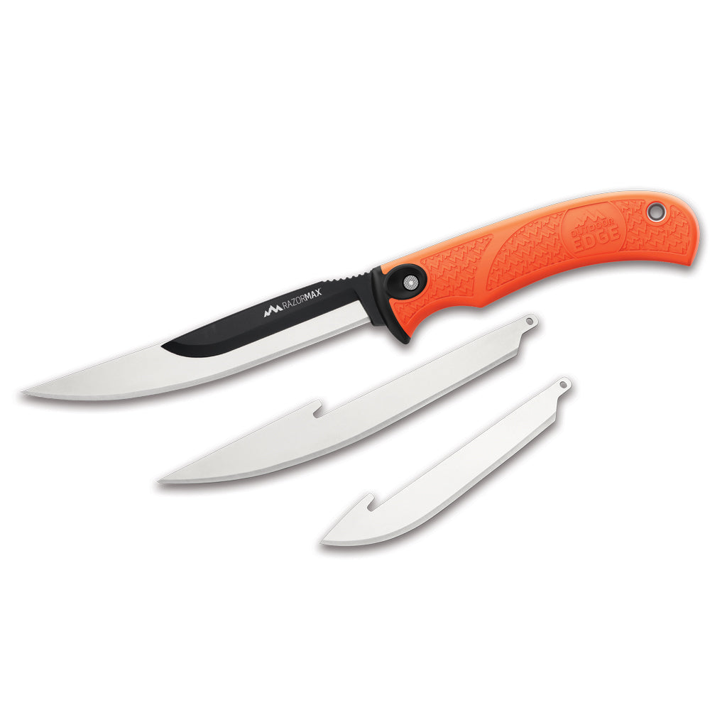 Outdoor Edge RazorMax Folding Knife - Sharp Hunting & Camping Knife for Outdoor Adventures, Survival & Bushcraft