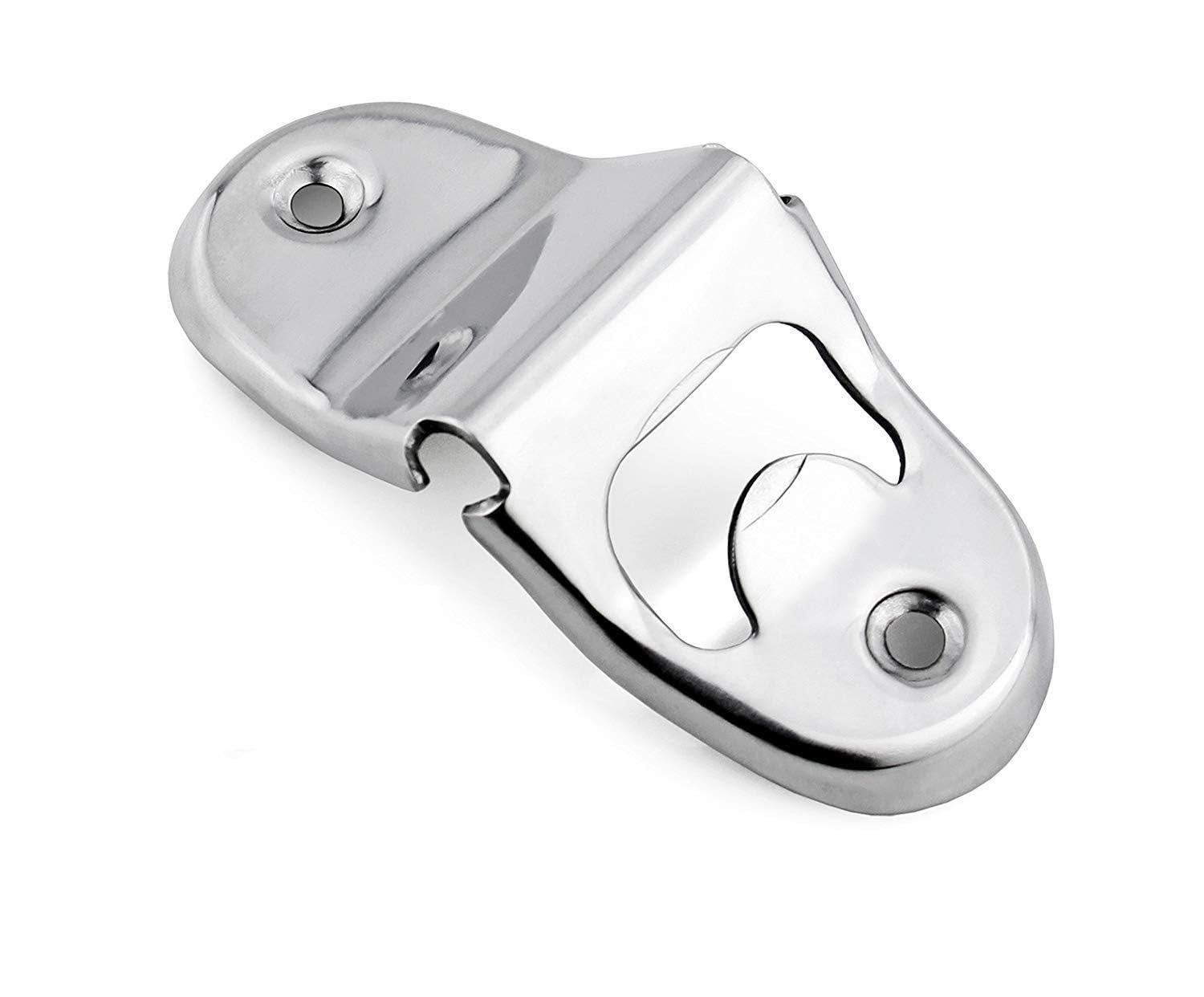 Dynore Heavy Duty Stainless Steel Wall Mounted Bottle Opener - Rustproof Commercial Grade Bar Tool for Home, Kitchen, Pub & Outdoor Use (BBQ, Camping, Tailgating)