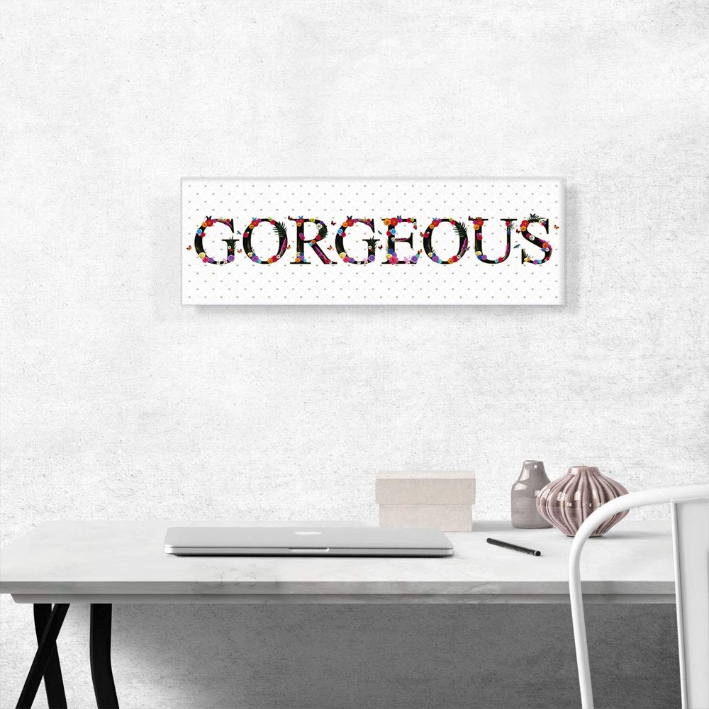 ARTCANVAS Beautiful Girls Room Decor - 36x12 Inch Framed Canvas Wall Art, Stretched Painting, Giclee Print Poster for Bedroom & Nursery - Perfect Gift for Teen Girls & Kids Rooms