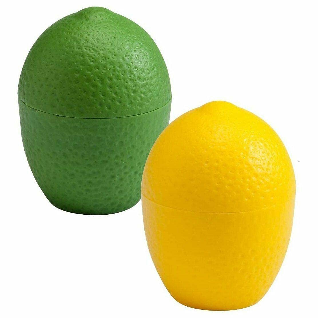 Fresh Lemon and Lime Saver Storage Container Set - Extend Freshness, Airtight Kitchen Organizer for Fruits, Veggies & Herbs | Perfect for Meal Prep, Refrigerator Storage & Pantry Organization