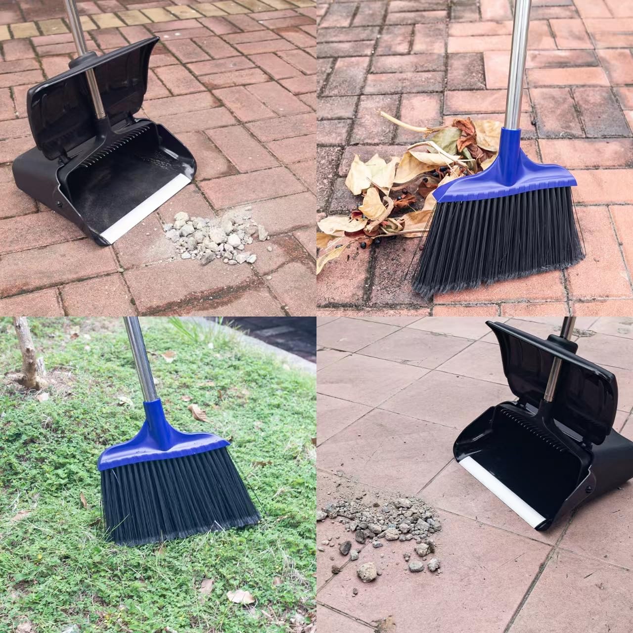 **Kefanta Heavy Duty 2 Brooms and Dustpan Set with Aluminum Flat Lip - Outdoor & Indoor Cleaning for Courtyard, Garage, Restaurant, Lobby, Patio, Mall, Office, Shop, Home & Kitchen**    *(Optimized for Google SEO, includes usage scenarios)*