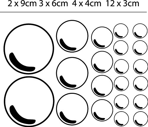 42-Piece Bubble Bathroom Wall Stickers Set - Waterproof Vinyl Decals for Shower, Bathtub & Tile Decor - Fun Kids Bathroom Decorations for Nursery, Playroom & Spa Style Bathroom Makeover