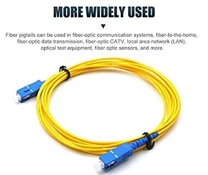 Optilink SC/PC to SC/PC Single Mode Fiber Optic Patch Cable - 5m Simplex Optical Fiber Connector for High-Speed Internet, Data Center, Telecom & Home Networking