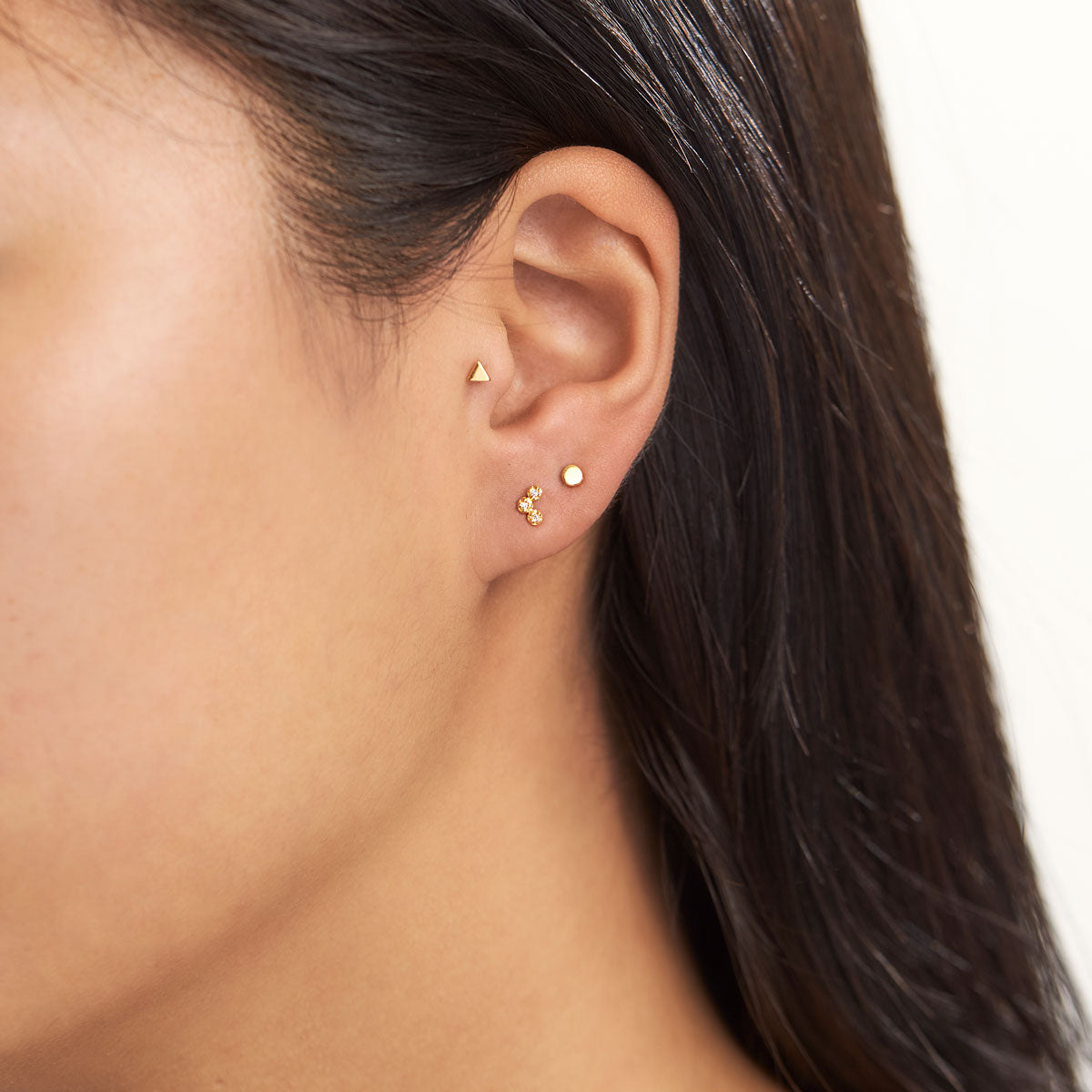 Star Cluster Stud Earrings - 14K Gold Plated Elegant Dainty Studs for Women - Perfect for Everyday Wear, Parties & Gifts