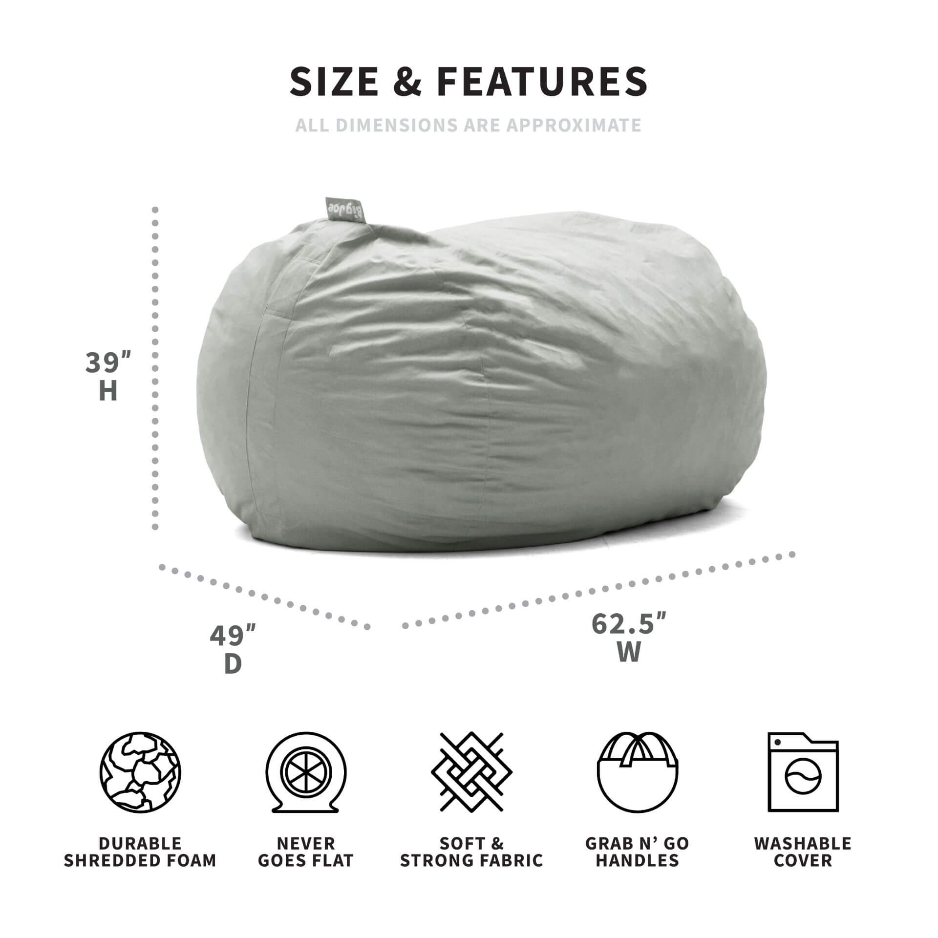Fuf XL Dog Bed with Removable Washable Cover - Extra Large Orthopedic Pet Bed for Large Dogs, Waterproof & Chew Resistant - Perfect for Living Room, Bedroom or Kennel Use