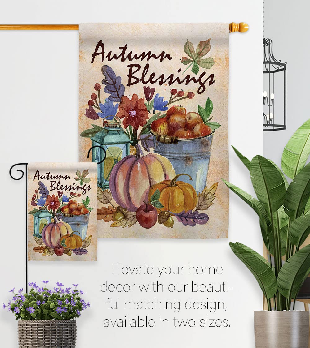 Autumn Blessings Vertical Flags Kit - House & Garden Decor for Fall Harvest