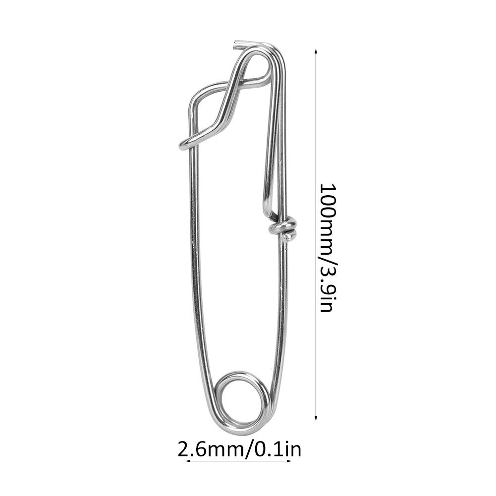 Alomejor Stainless Steel Longline Tuna Clip - Heavy Duty Fishing Snap Swivels & Branch Hanger for Saltwater Trolling - Perfect for Offshore Big Game Fishing and Commercial Longline Operations