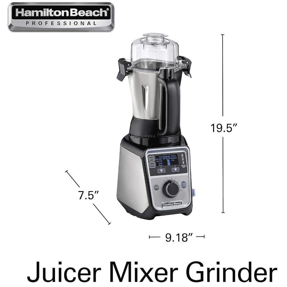 Refurbished Hamilton Beach Professional 58770 2.2 HP 120V Mixer Grinder & Juicer with Warranty - Perfect for Smoothies, Juicing & Food Prep in Home Kitchens