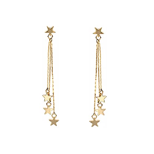 Star Tassel Earrings-Gold