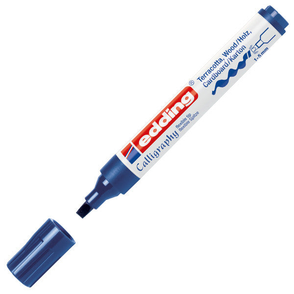 edding 1455 Flexible Nib Calligraphy Marker - Professional Brush Pen for Hand Lettering, Art Drawing & DIY Projects - Perfect for Calligraphy, Bullet Journaling, and Creative Crafts
