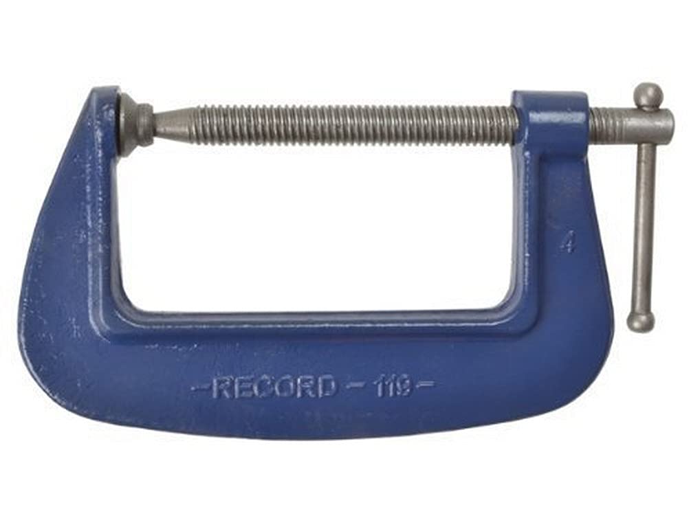 Irwin 1193 Record 119 Medium-Duty Forged G Clamp, 75mm (3-Inch) - Heavy Duty Clamping Tool for Woodworking, Metalworking, and DIY Projects