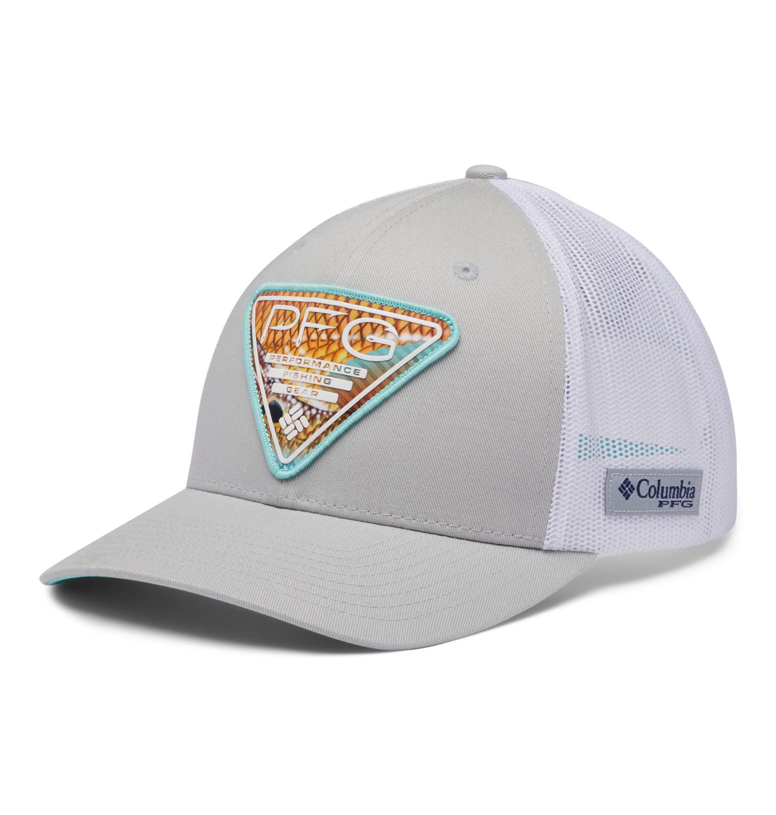 Columbia PFG Patch Mesh Snapback Hat - Breathable Fishing & Outdoor Sun Protection Cap for Men & Women - Perfect for Hiking, Boating, and Beach Activities