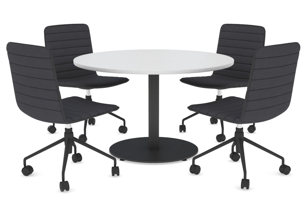 Premium 700mm Round Sapphire Glass Meeting Table - Elegant & Durable Conference Room Furniture for Office, Boardroom, and Collaborative Workspaces