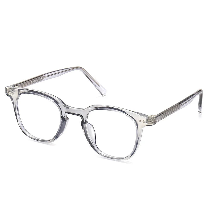 Brightzone Unisex Full Rim Oval Square TR90 Titanium Eyeglasses Frame 73007 - Lightweight & Durable for Work, Reading & Daily Wear