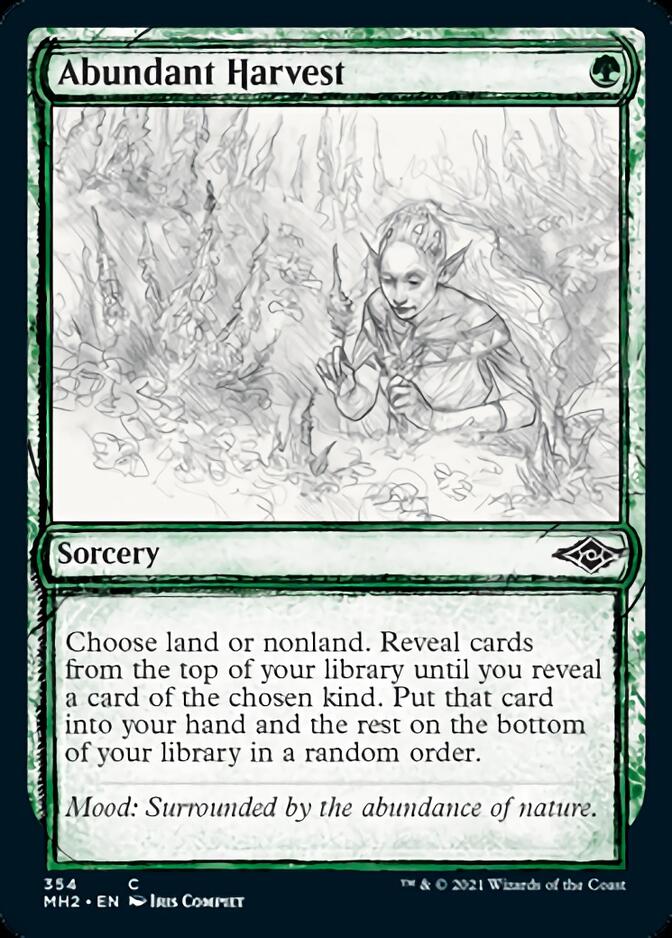 Abundant Harvest (Sketch) - Modern Horizons 2 MTG Card | Magic: The Gathering Collectible Trading Card Game | Perfect for Deck Building & Commander Format