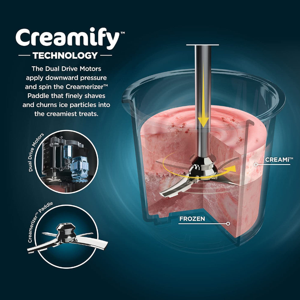 NINJA CREAMi NC301 Ice Cream Maker - Certified Refurbished with Home Essentials Warranty | Perfect for Homemade Gelato, Sorbet & Milkshakes