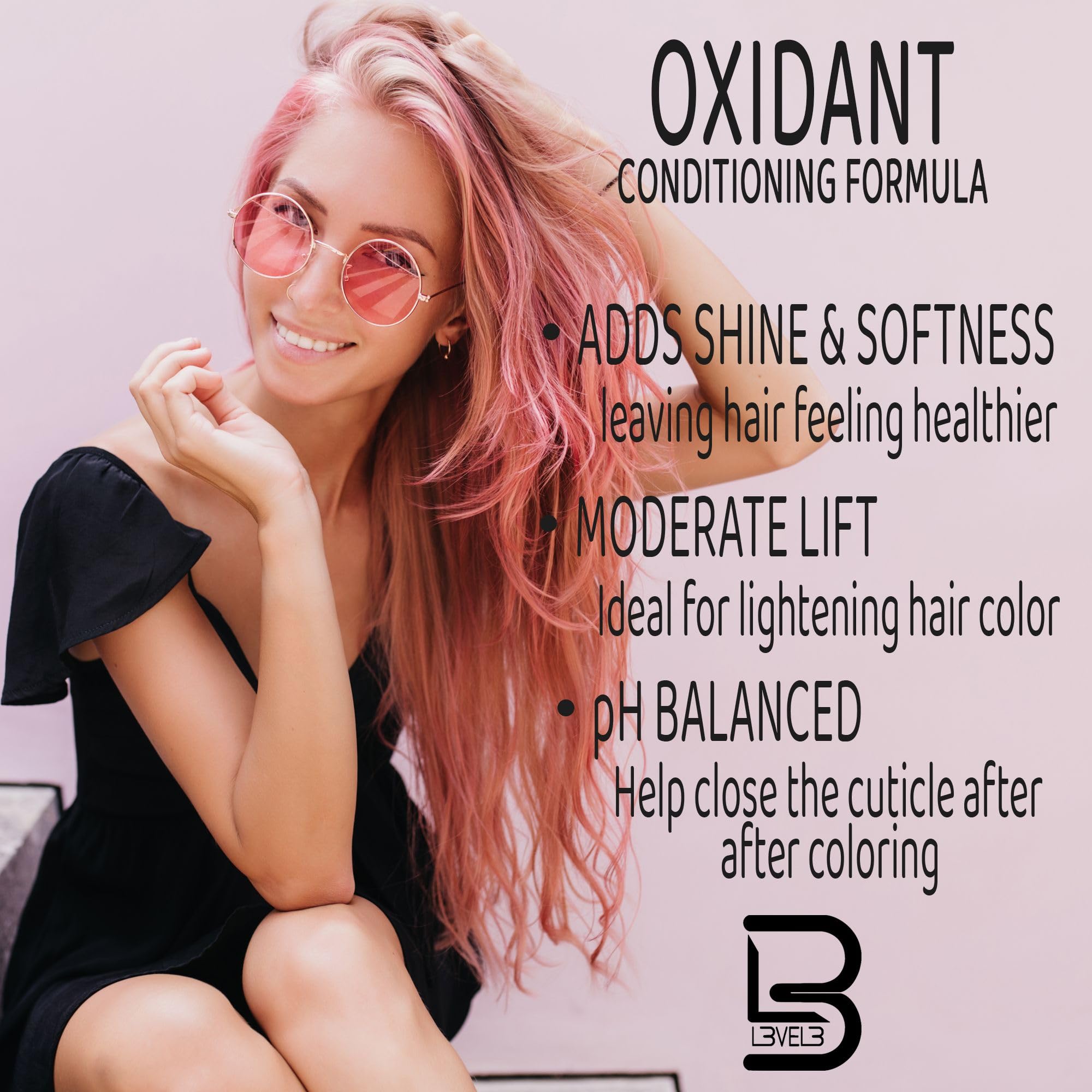 Level 3 Oxidant Hair Developer Cream - Professional Hair Dye & Bleach Developer for Salon & Home Use - Perfect for Lightening, Coloring & Highlighting Hair