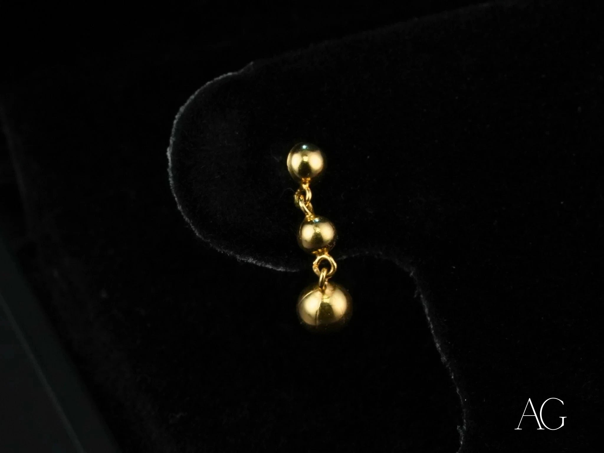 3 Beads Earrings - Elegant & Minimalist Dainty Jewelry for Women | Perfect for Everyday Wear, Office & Special Occasions