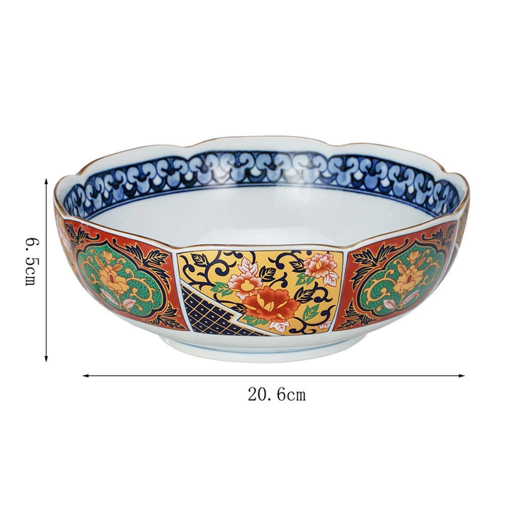 Premium Ceramic Noodle Bowls - Large Capacity Ramen Soup Bowls for Restaurants & Home Use | Durable Grain Bowls with Retro Design for Asian Cuisine, Pasta, Salad & Family Dining