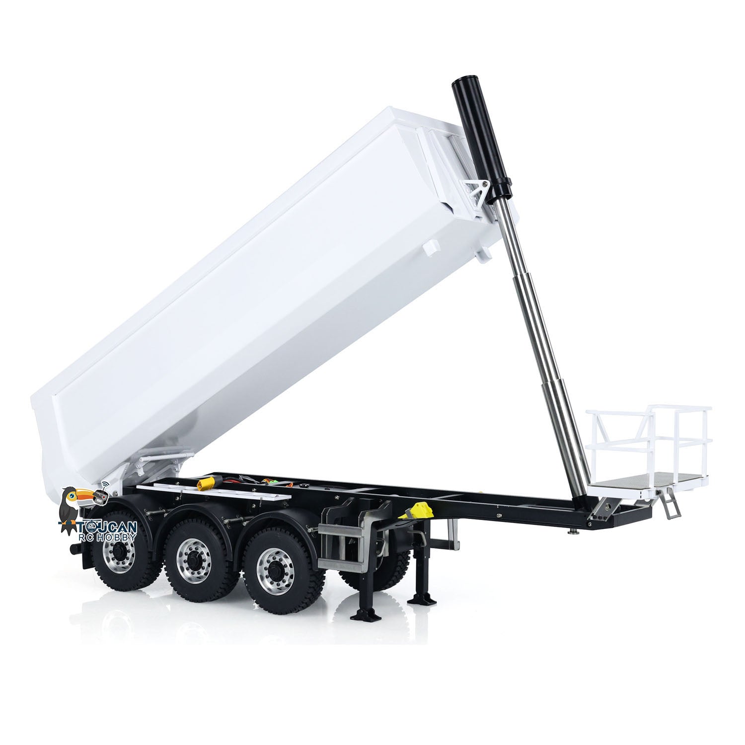 1/14 Scale 3 Axle Metal Hydraulic RC Dump Trailer - DIY Assembly for TAMIYA Tractor Trucks & Engineering Vehicle Models - Perfect for Construction Site Simulation & RC Hobby Enthusiasts