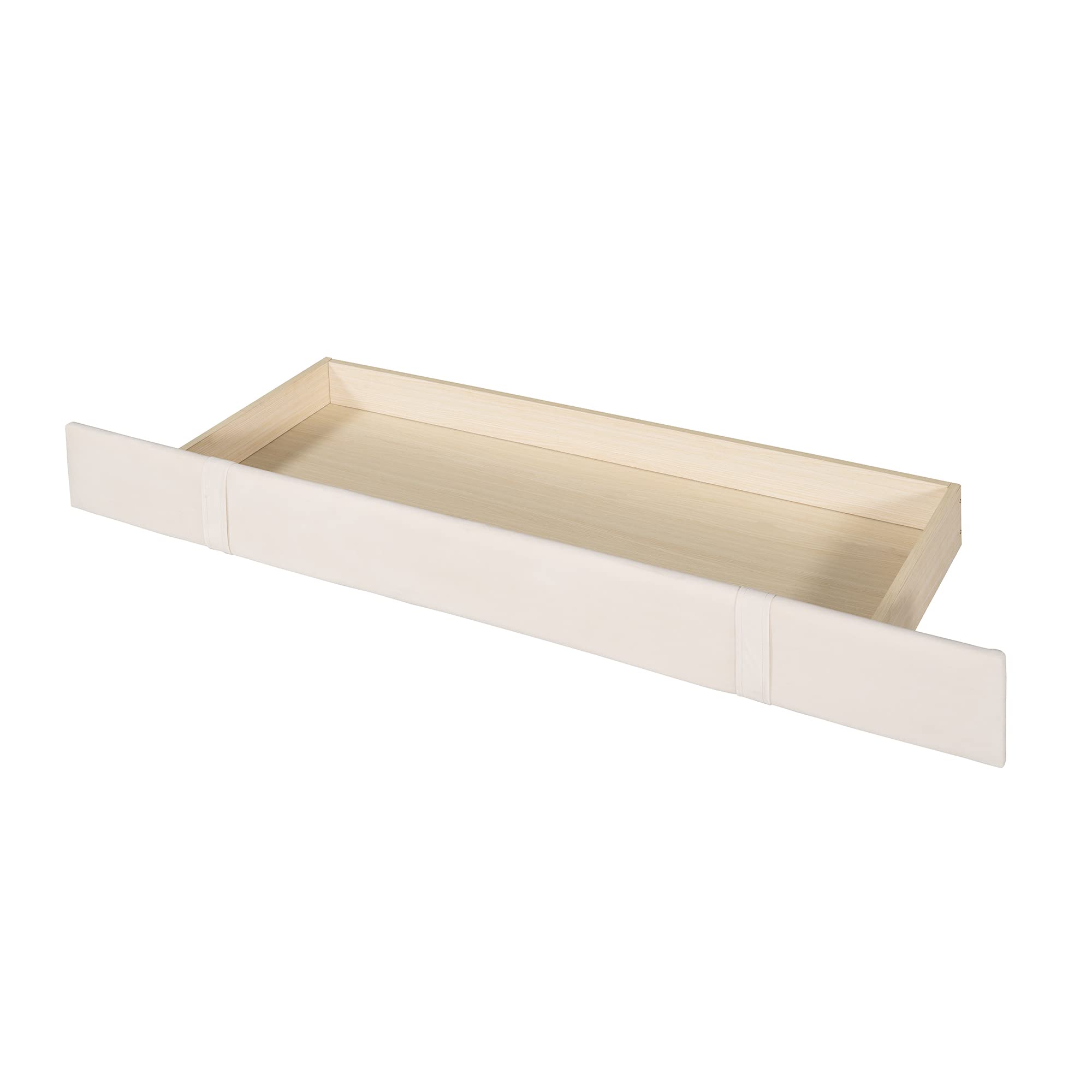 Harper & Bright Designs Queen Size Velvet Upholstered Storage Bed Frame with Wingback Headboard & Wood Slats - No Box Spring Needed, Beige - Perfect for Small Bedrooms & Modern Apartments with Storage Solutions