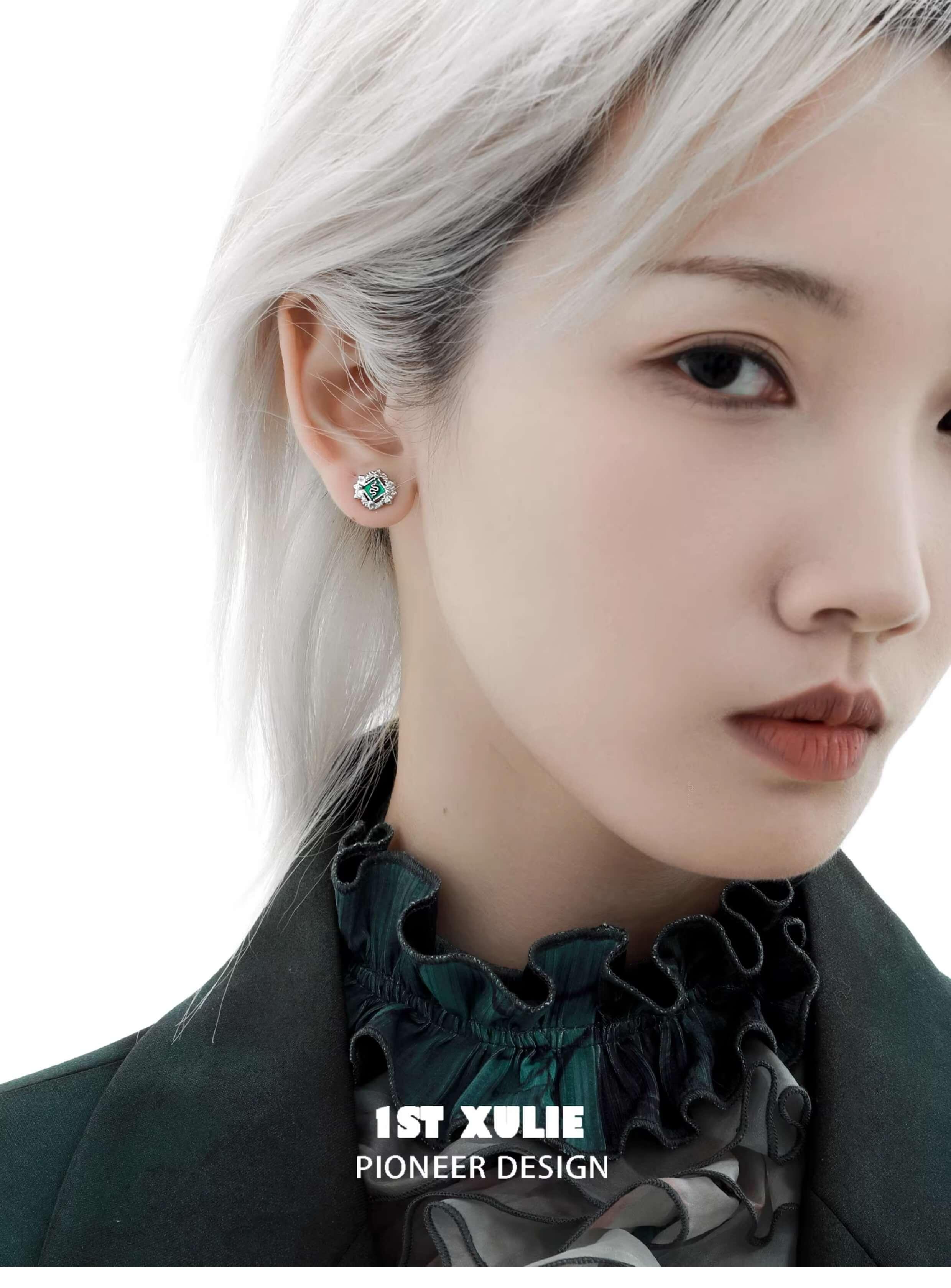 Slytherin House S925 Sterling Silver Snake Badge Earrings for Women - Harry Potter Inspired Jewelry Gift for Fans - Perfect for Cosplay, Halloween & Witchy Fashion