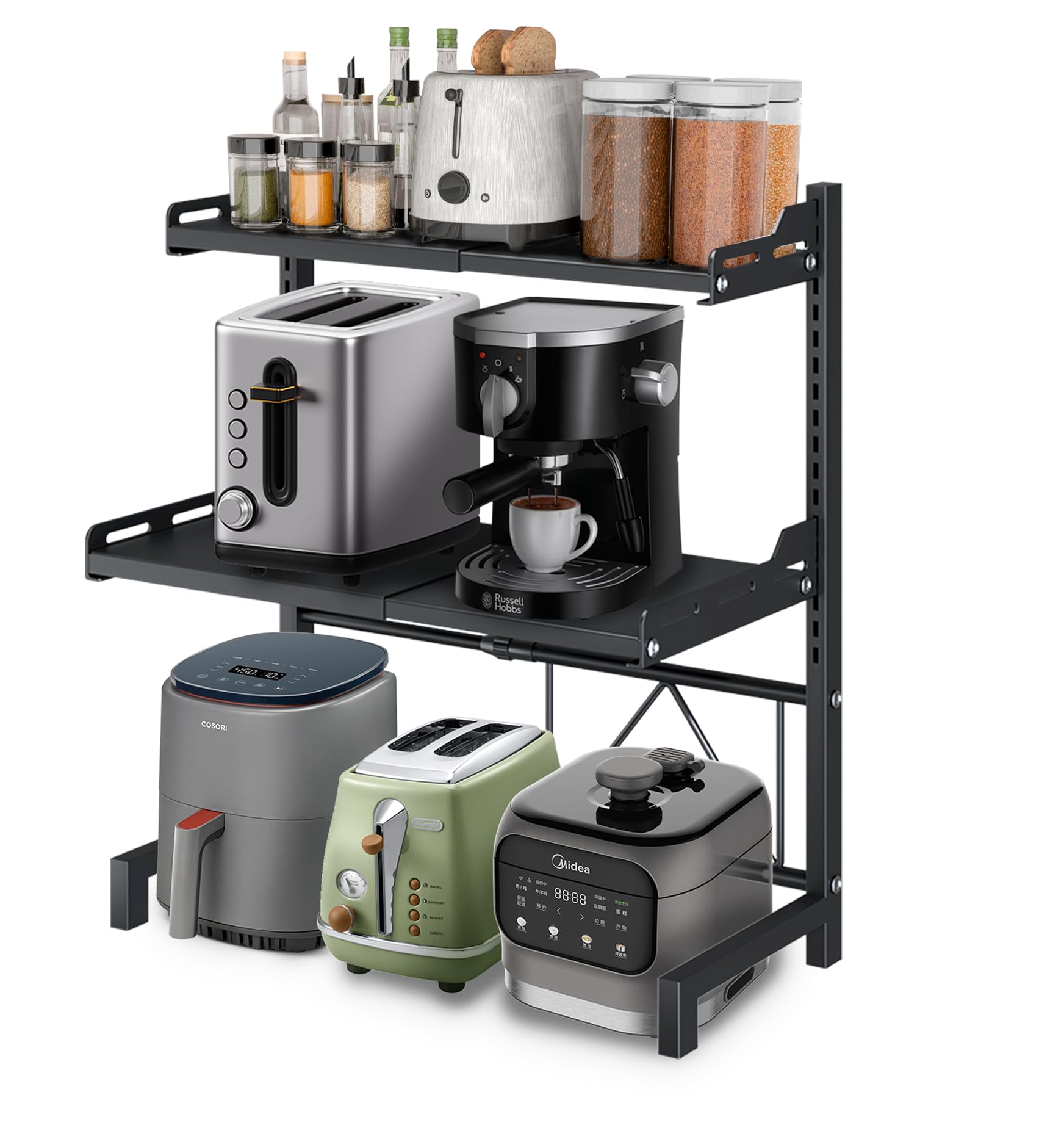 3-Tier Extendable Microwave Oven Rack (14.2