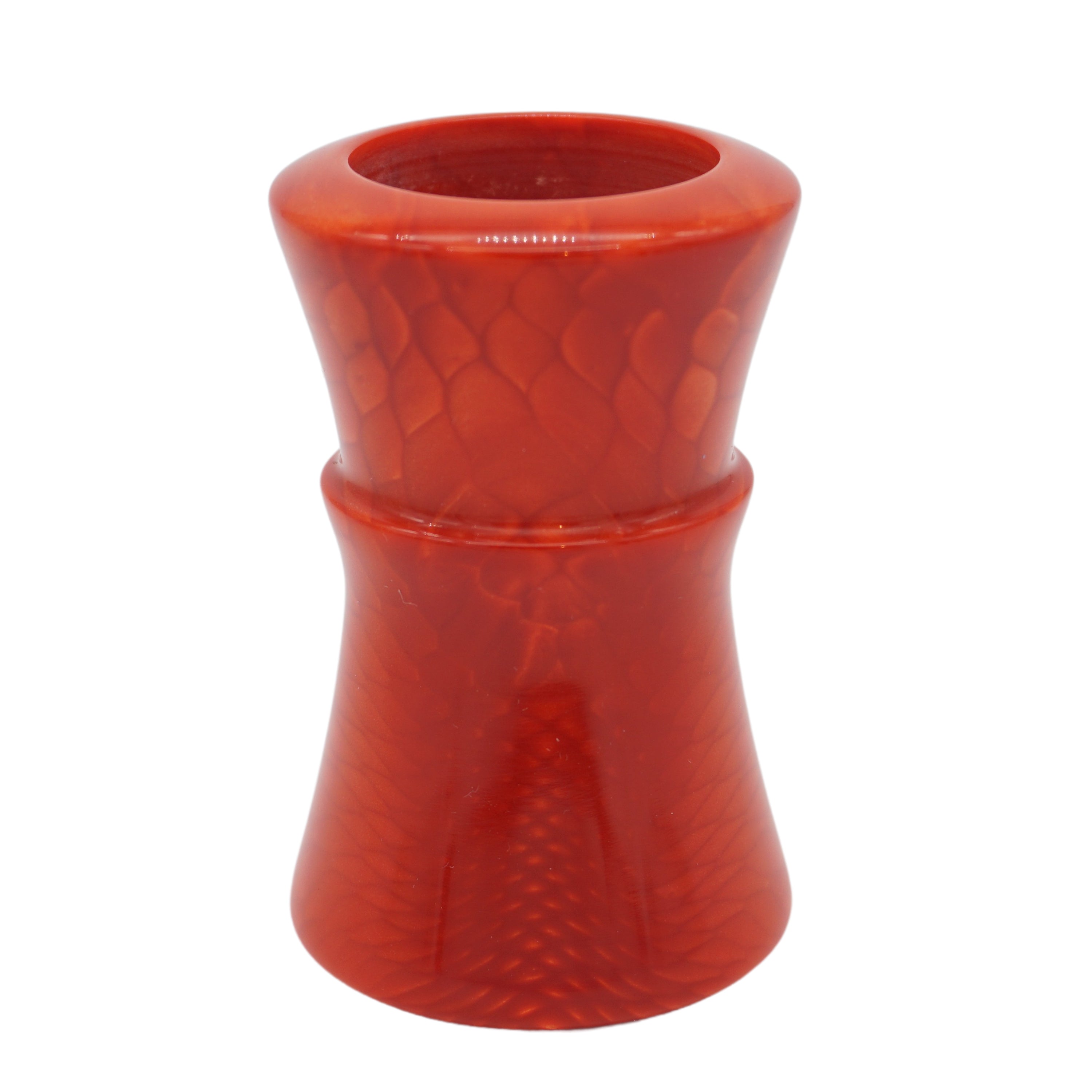 Premium Red Snakeskin Handcrafted Shaving Brush Handle - Fits 24mm & 26mm Knots - Perfect for Wet Shaving, Grooming Kits & Luxury Bathroom Essentials