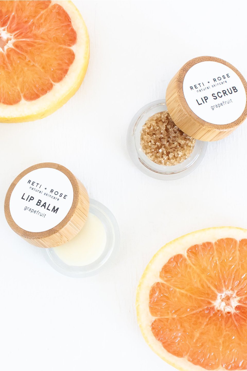 Grapefruit Lip Duo - Hydrating & Plumping Lip Balm & Gloss Set - Perfect for Daily Moisture & Nighttime Care