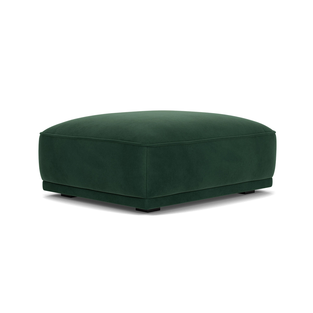Leonora Velvet Ottoman Stool - Plush Velvet Upholstered Footrest, Storage Bench & Accent Seat for Living Room, Bedroom or Nursery