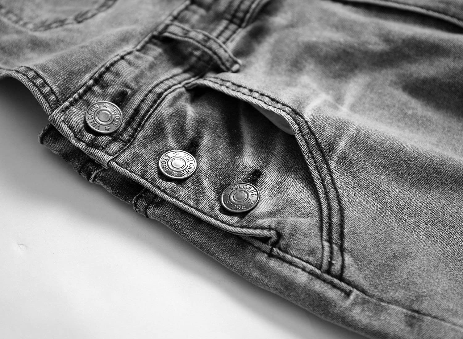 Men's Vintage Ripped Denim Overalls - Distressed Wash Bib Jumpsuit with Broken Pocket & Suspenders - Casual Jeans Dungaree (Gray, XX-Large) for Workwear, Farm Style & Urban Fashion