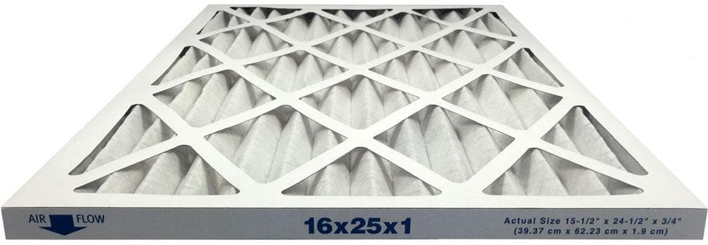 16x25x1 MERV 11 Pleated AC Furnace Air Filters - Case of 6 Pack | High Efficiency Dust & Allergen Reduction | Perfect for Home HVAC Systems, Allergies & Pet Owners