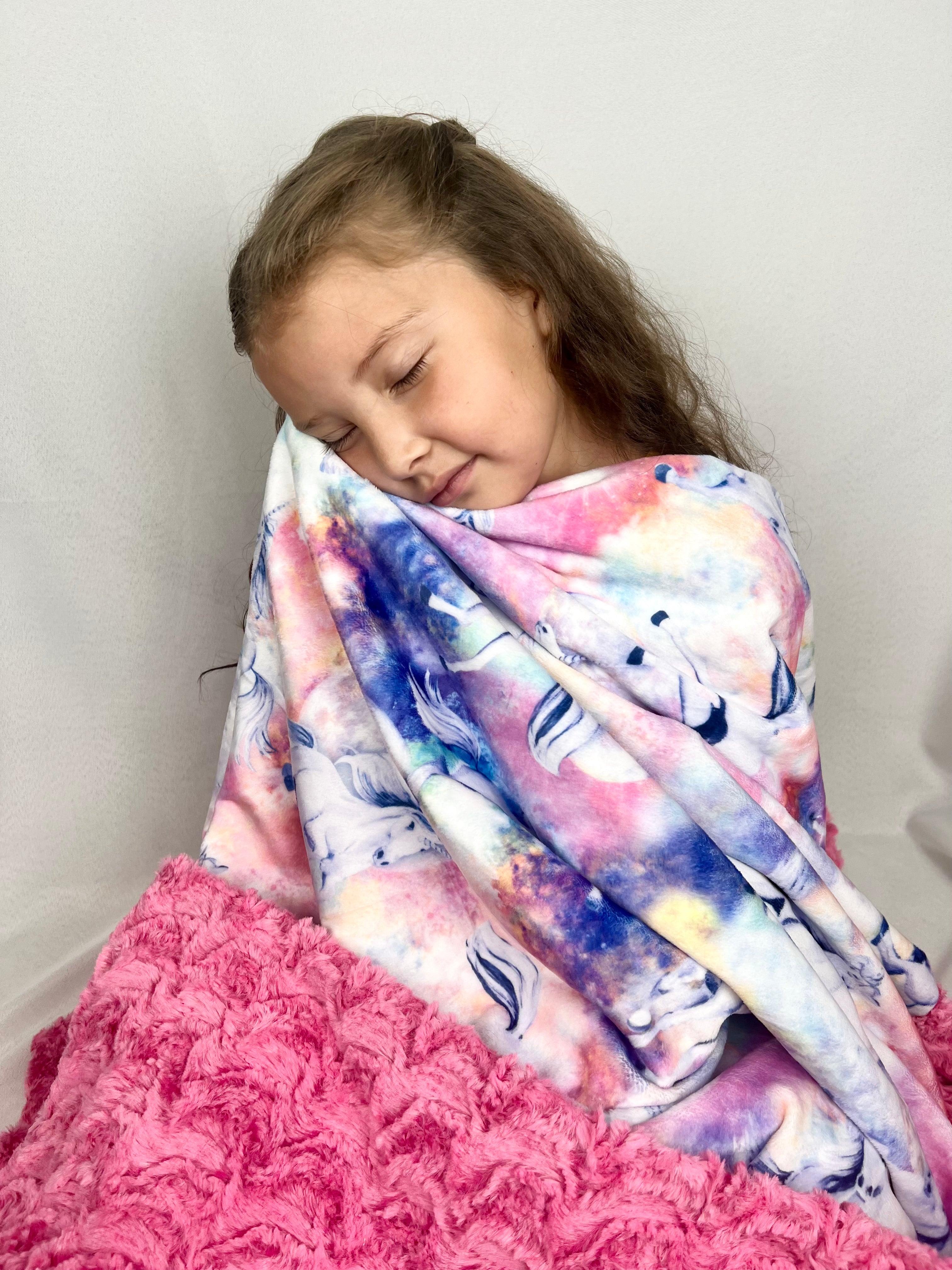 Paloma Magenta Unicorn Toddler Blanket 45x55 Inches - Soft Nursery Blanket for Baby Girls, Boys & Kids - Perfect for Bedtime, Playtime & Travel
