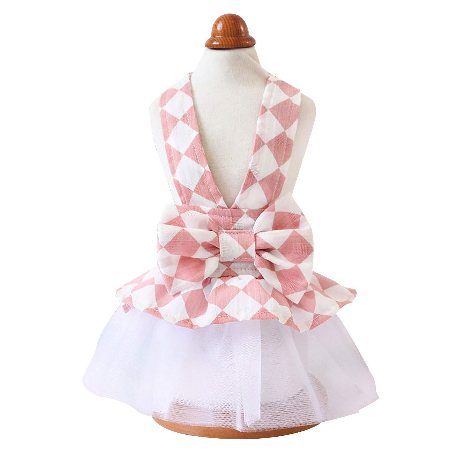 Mortilo Pet Dress Shirt & Puppy Skirt - Cute Summer Dog Clothes for Small Dogs and Cats | Pink Size M | Perfect for Outdoor Walks, Parties & Photo Shoots