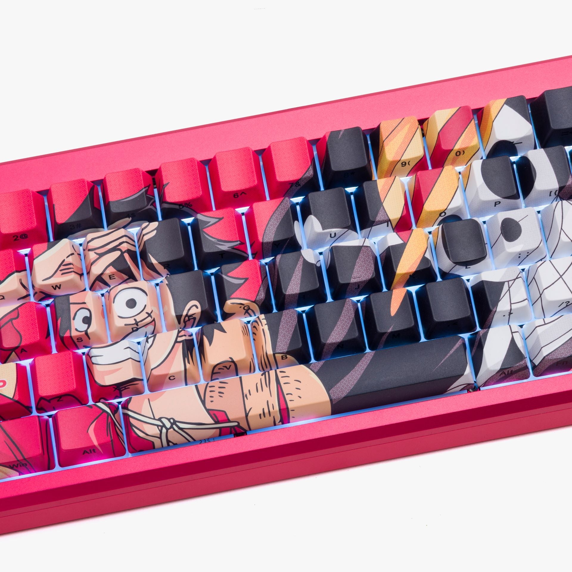 One Piece x HG Summit 65 Mechanical Keyboard - Luffy Edition | Anime Gaming Keyboard for PC & Mac | Perfect for Gamers & Anime Fans