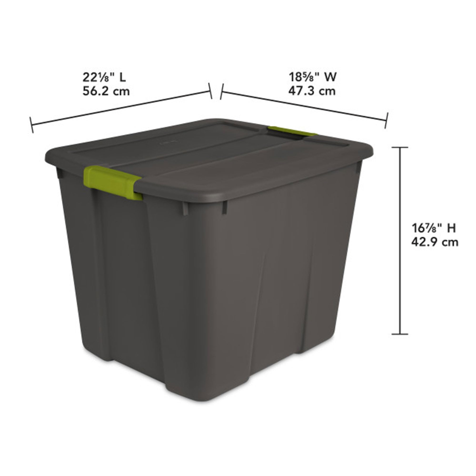 Sterilite 20 Gallon Stackable Plastic Storage Bins with Latching Lids - 12 Pack Gray Totes for Home, Garage, Office & Closet Organization - Perfect for Seasonal Decor, Toys, Clothes & Household Items Storage