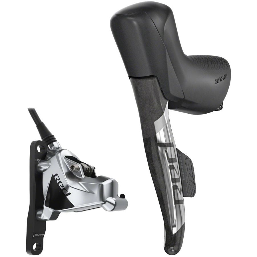 SRAM RED eTap AXS HRD Shift/Brake Lever and Hydraulic Disc Caliper - Left/Front, Flat Mount, 20mm Offset, 950mm Hose, Black/Silver (D1) | High-Performance Road Bike Braking System for Racing & Endurance Cycling