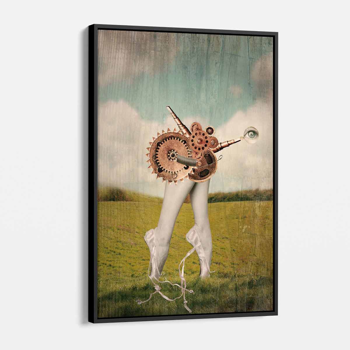 Green Ballet Wall Art Canvas Print 5685 - Elegant Dance Painting for Living Room, Bedroom & Office Decor
