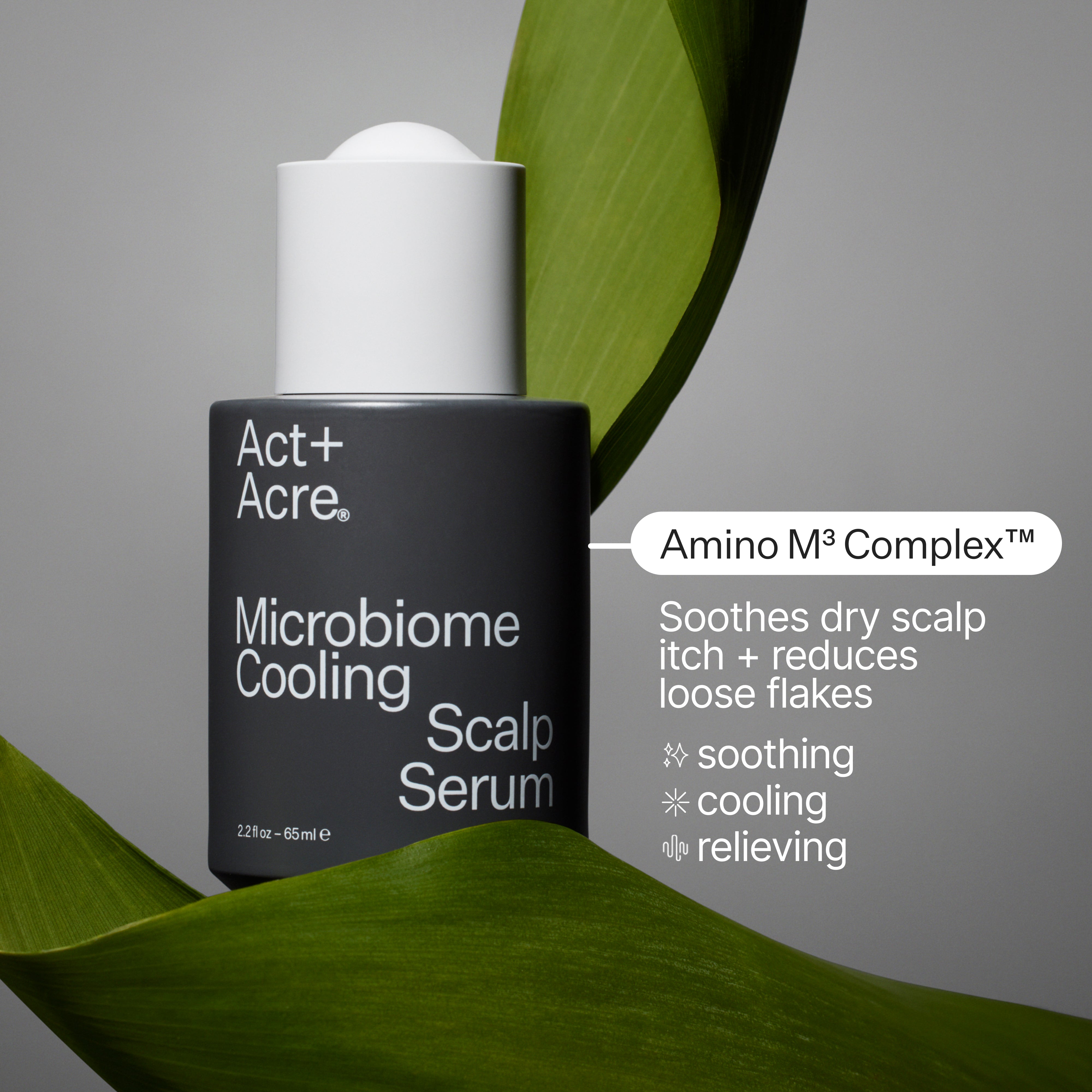 Act + Acre Microbiome Cooling Scalp Serum for Dry & Itchy Scalp - Soothing Treatment for Dandruff & Irritation - Perfect for Daily Hair Care Routine & Scalp Refreshment