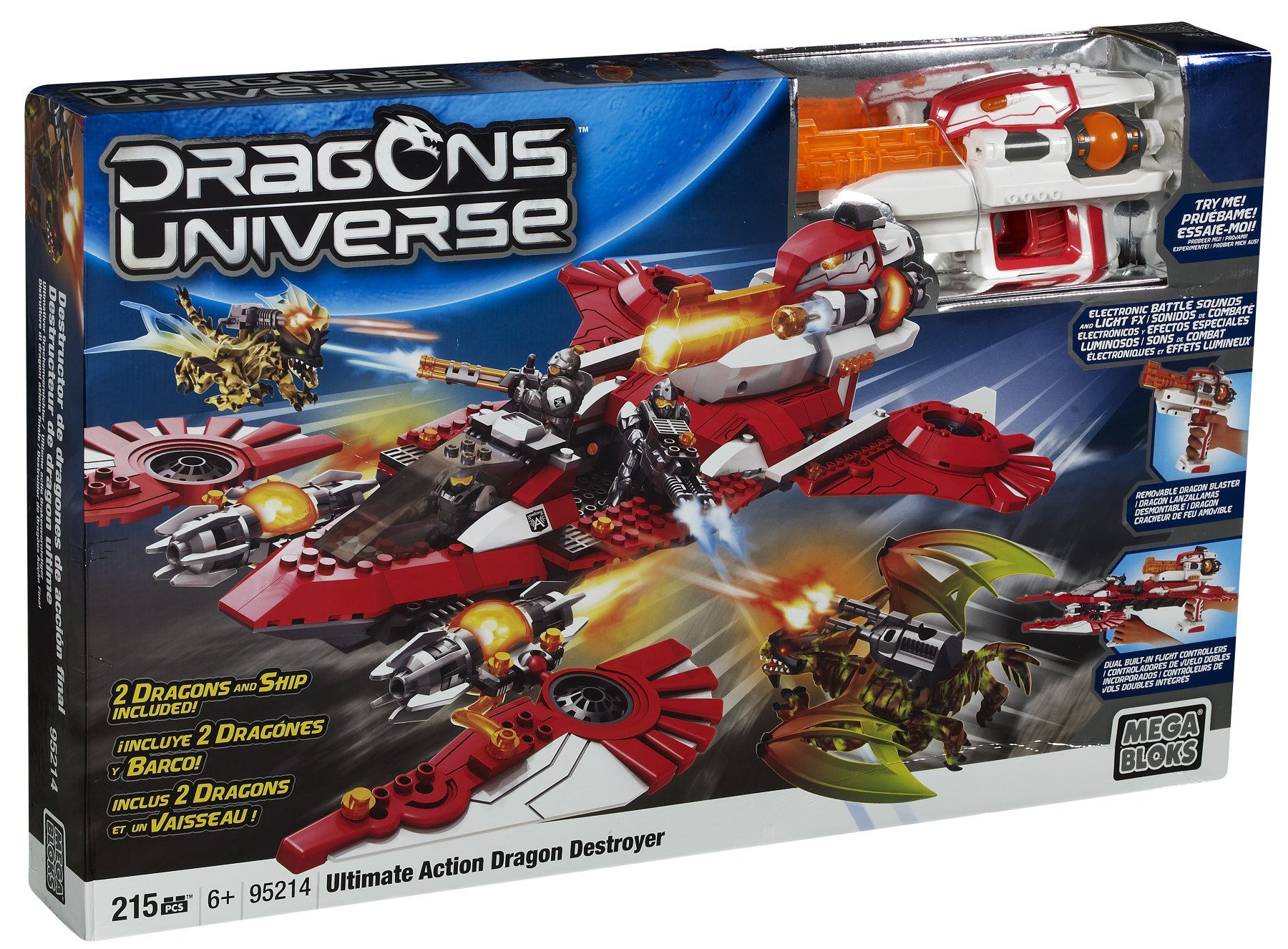 Mega Bloks Dragon Destroyer - Ultimate Action Building Set for Kids Play