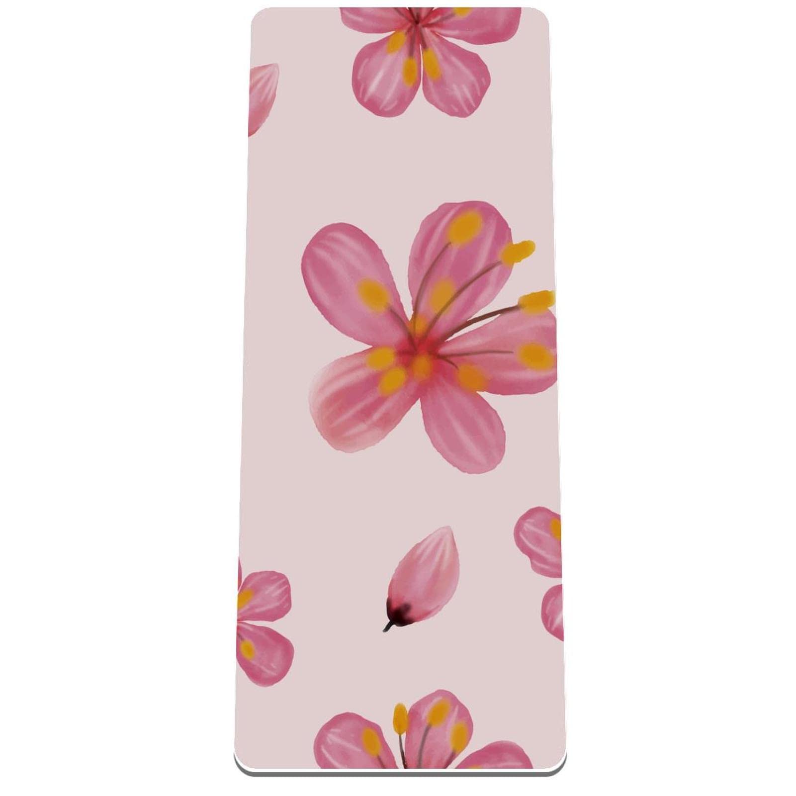 Premium Cherry Blossom Yoga Mat 80x183cm - Non-Slip Eco-Friendly Exercise Mat for Indoor/Outdoor Yoga, Pilates, Gym & Home Workouts - Perfect Gift for Yoga Lovers